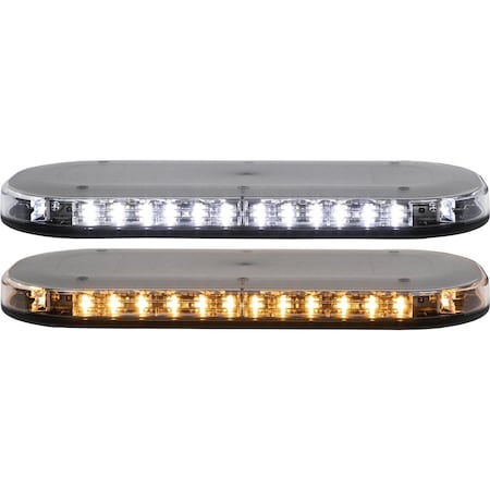 Buyers Products Class 1 Low Profile Oval LED Mini Light Bar - Amber/Clear 8891160